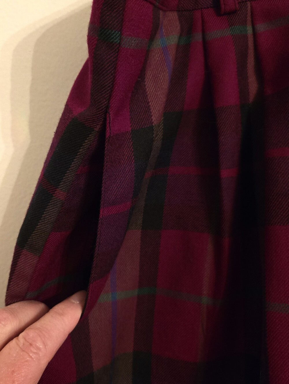 Vintage Nygard Collection Wool Plaid High Waist Walking Bermuda Shorts Size 16 - Picture 4 of 12